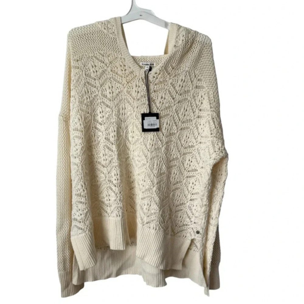 NWT‎ The Normal Brand Colleen Hoodie Ivory Size Medium Crochet